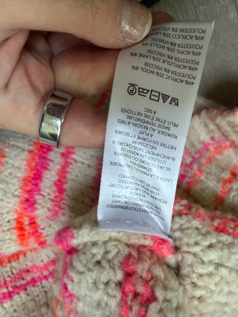 Anthropologie Pilcro Balloon-Sleeve Crew-Neck Sweater Multicolor Boho Casual - Picture 4 of 5